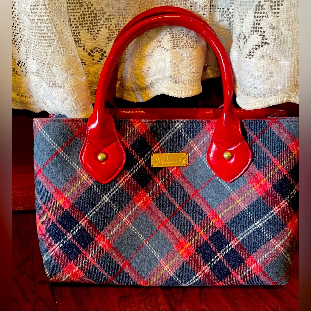 NESS Red Plaid Handbag Edinburgh